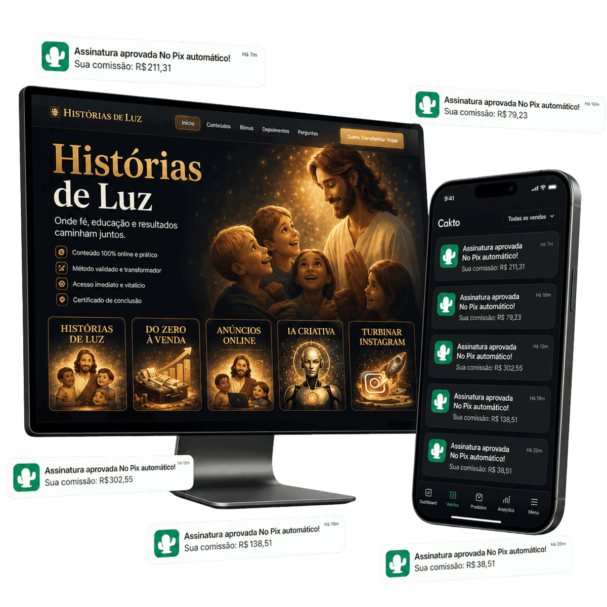 Aprendizado e crescimento espiritual com histórias de luz e esperança.